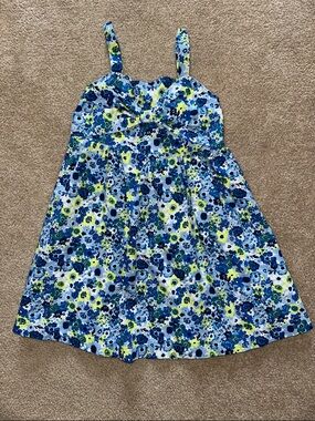 btween Blue Floral Bow-Front Sundress